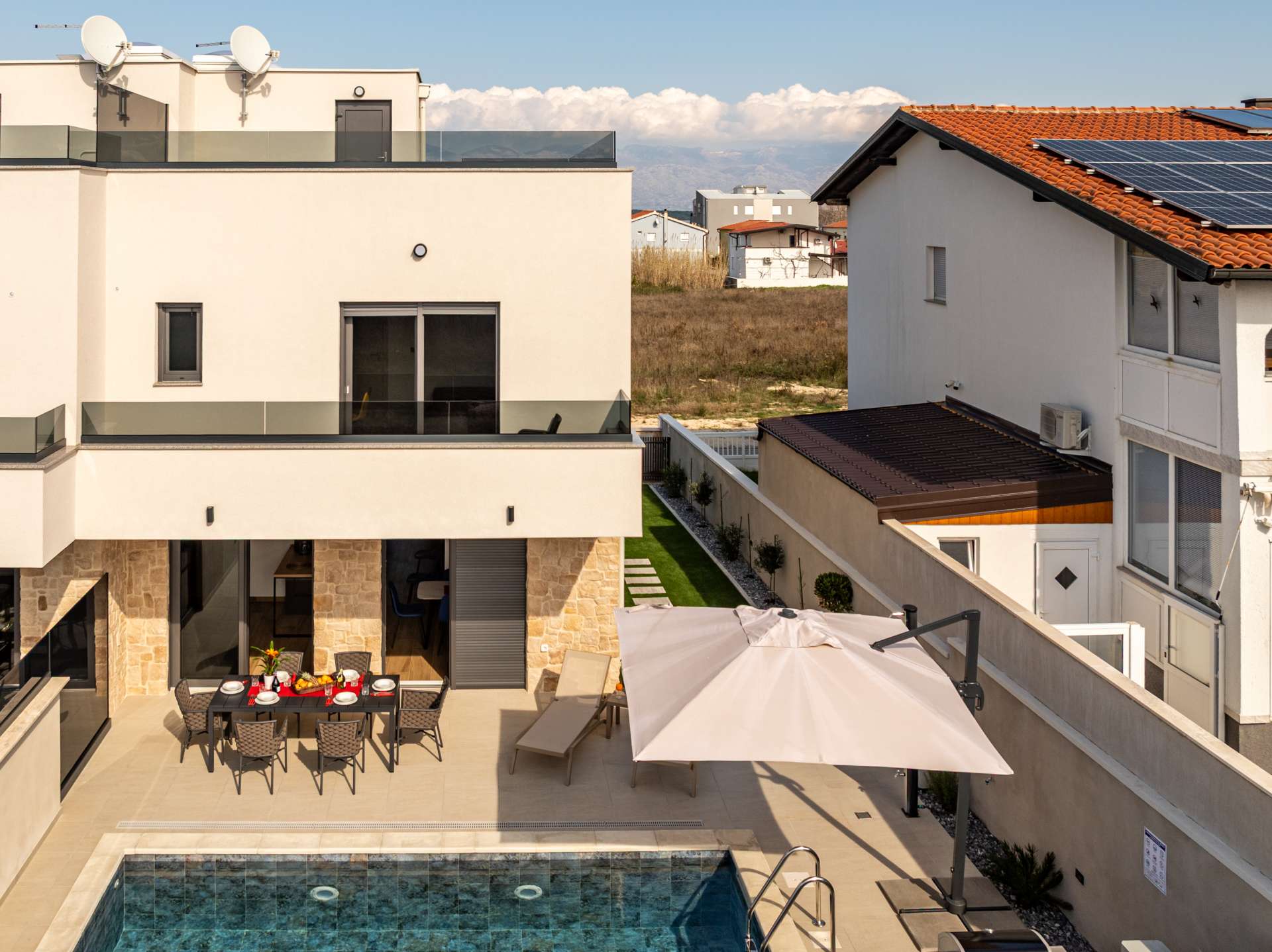 Seaview Villa Sal with pool, jacuzzi and sauna
