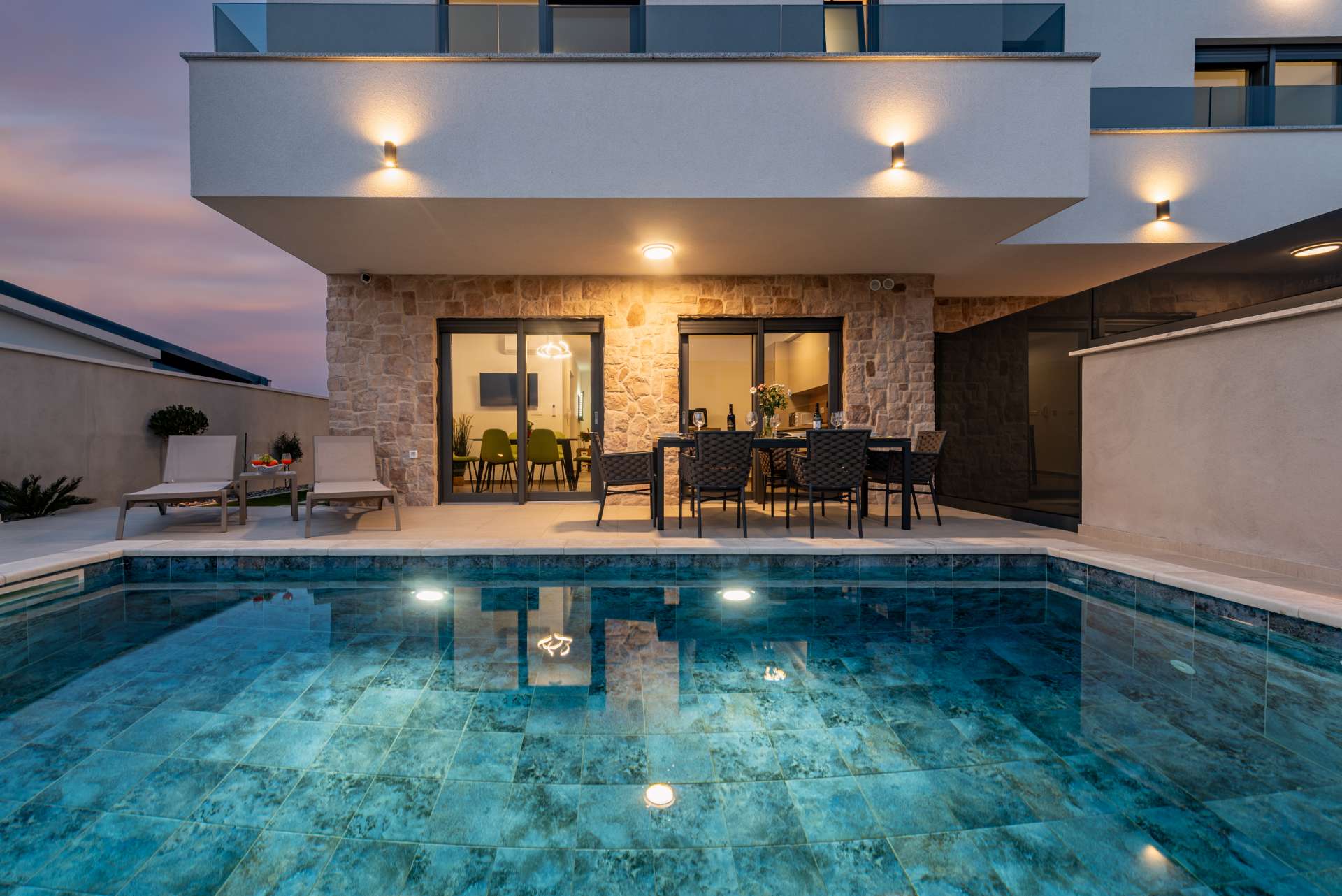 Seaview villa Mar with pool, jacuzzi and sauna
