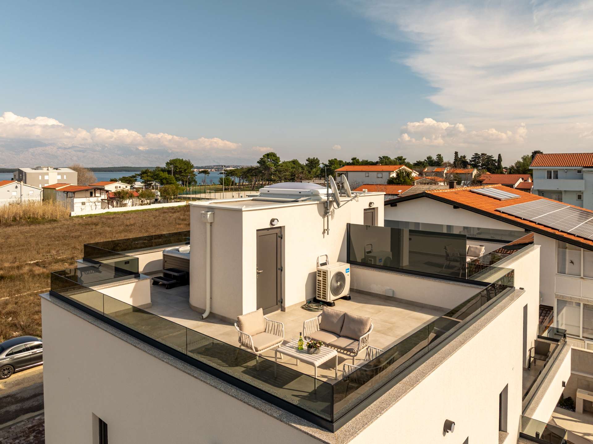 Seaview villa Mar with pool, jacuzzi and sauna