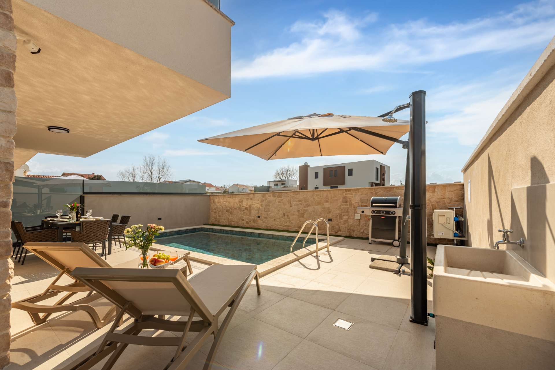 Seaview villa Mar with pool, jacuzzi and sauna