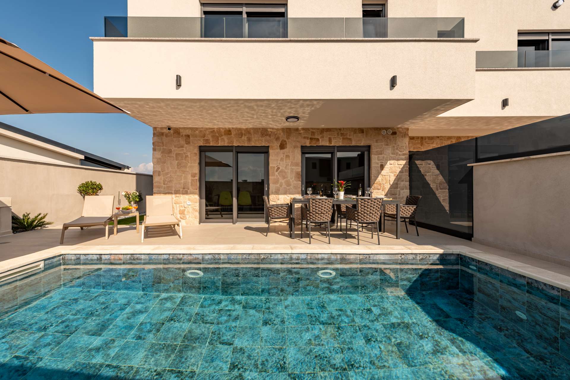 Seaview villa Mar with pool, jacuzzi and sauna