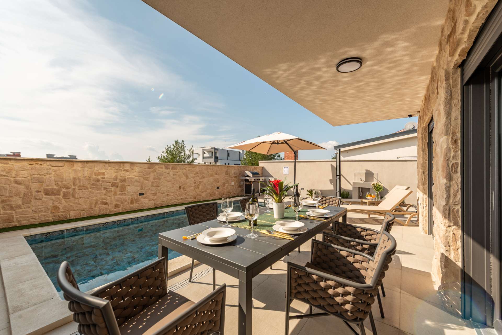 Seaview villa Mar with pool, jacuzzi and sauna