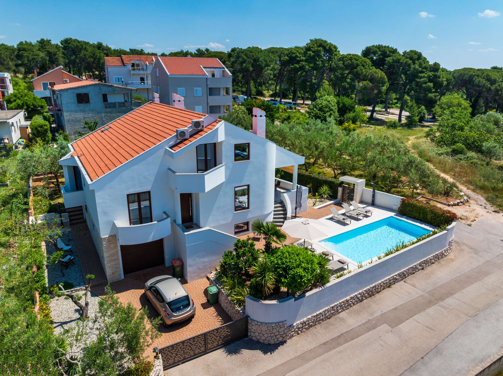 Seaview villa Tia with pool