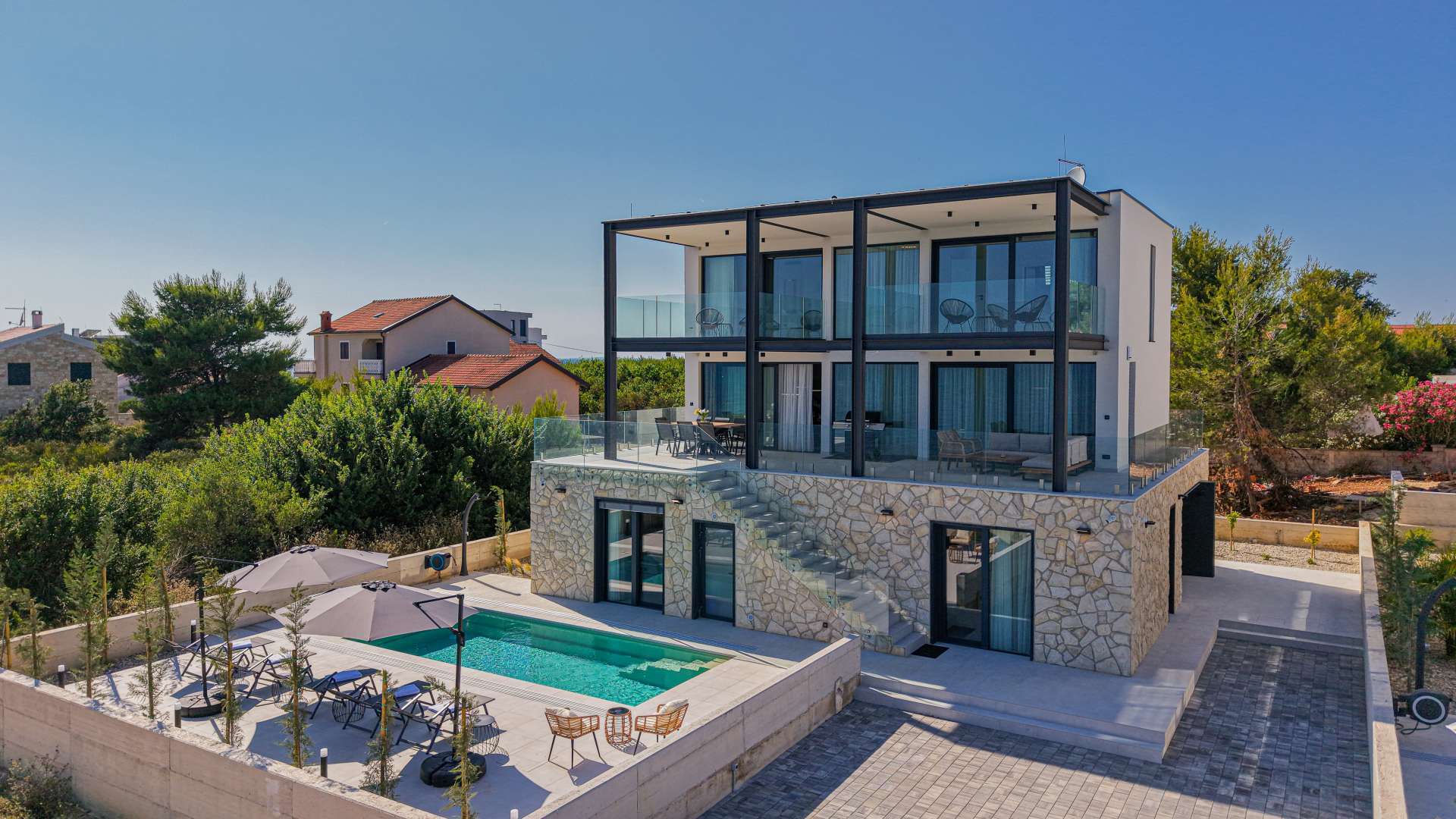Seaview Villa Aurea with pool