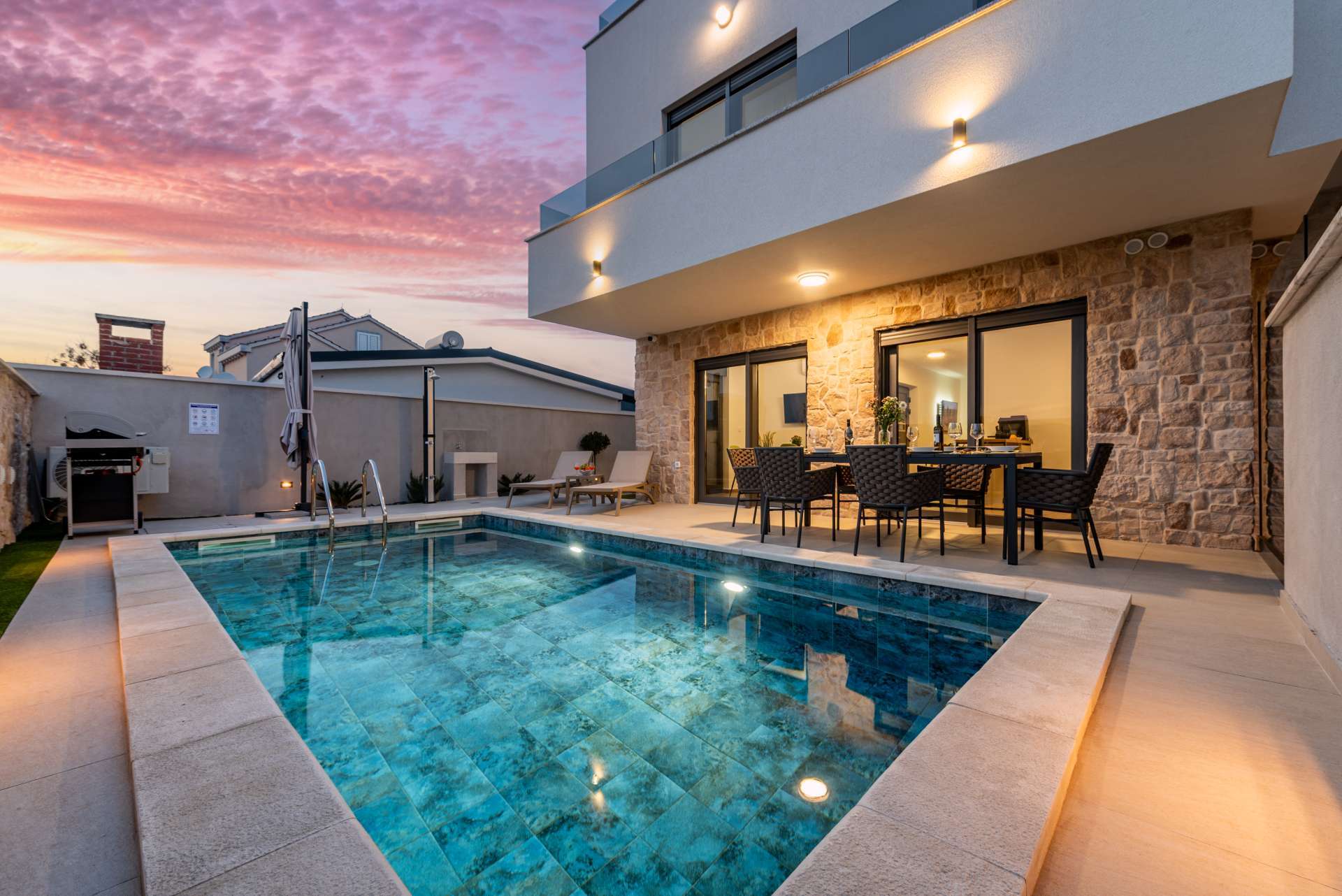 Seaview villa Mar with pool, jacuzzi and sauna